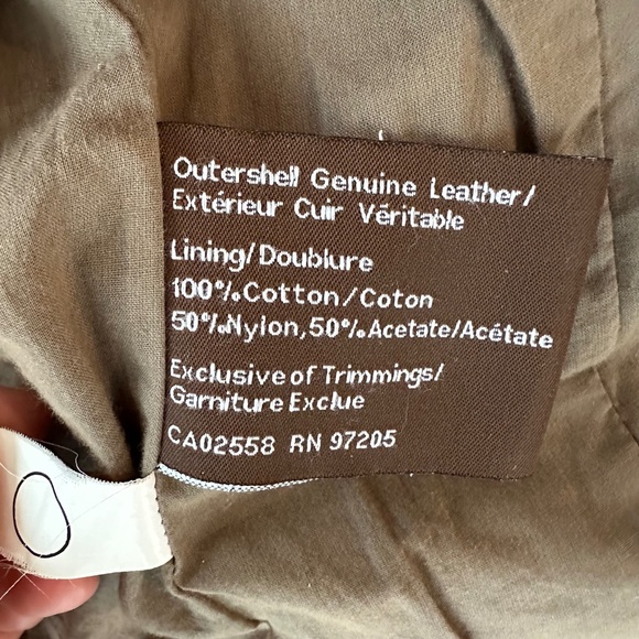 Danier Mocha Leather Motorcycle Jacket XS - Picture 6 of 7